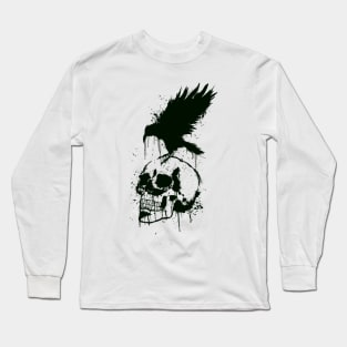 Ink Raven and Skull Long Sleeve T-Shirt